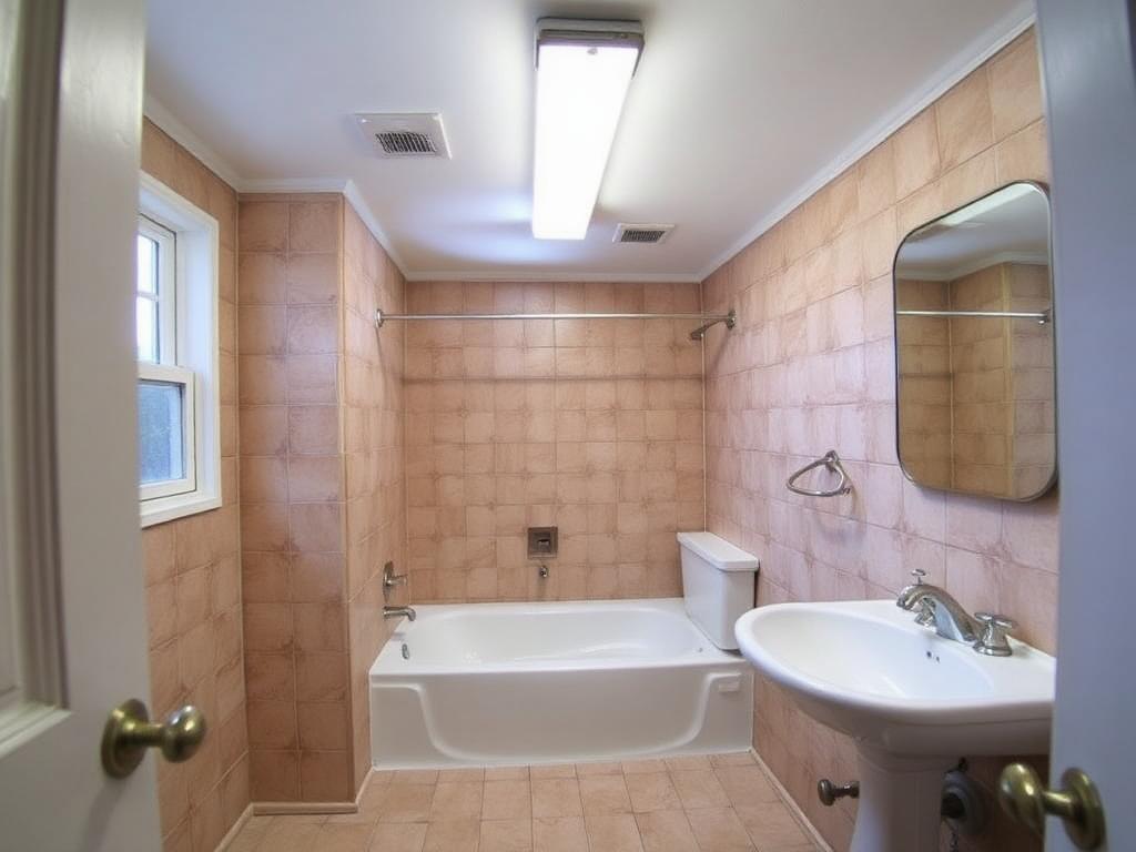 Dated main bathroom before renovation